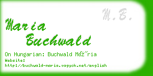 maria buchwald business card